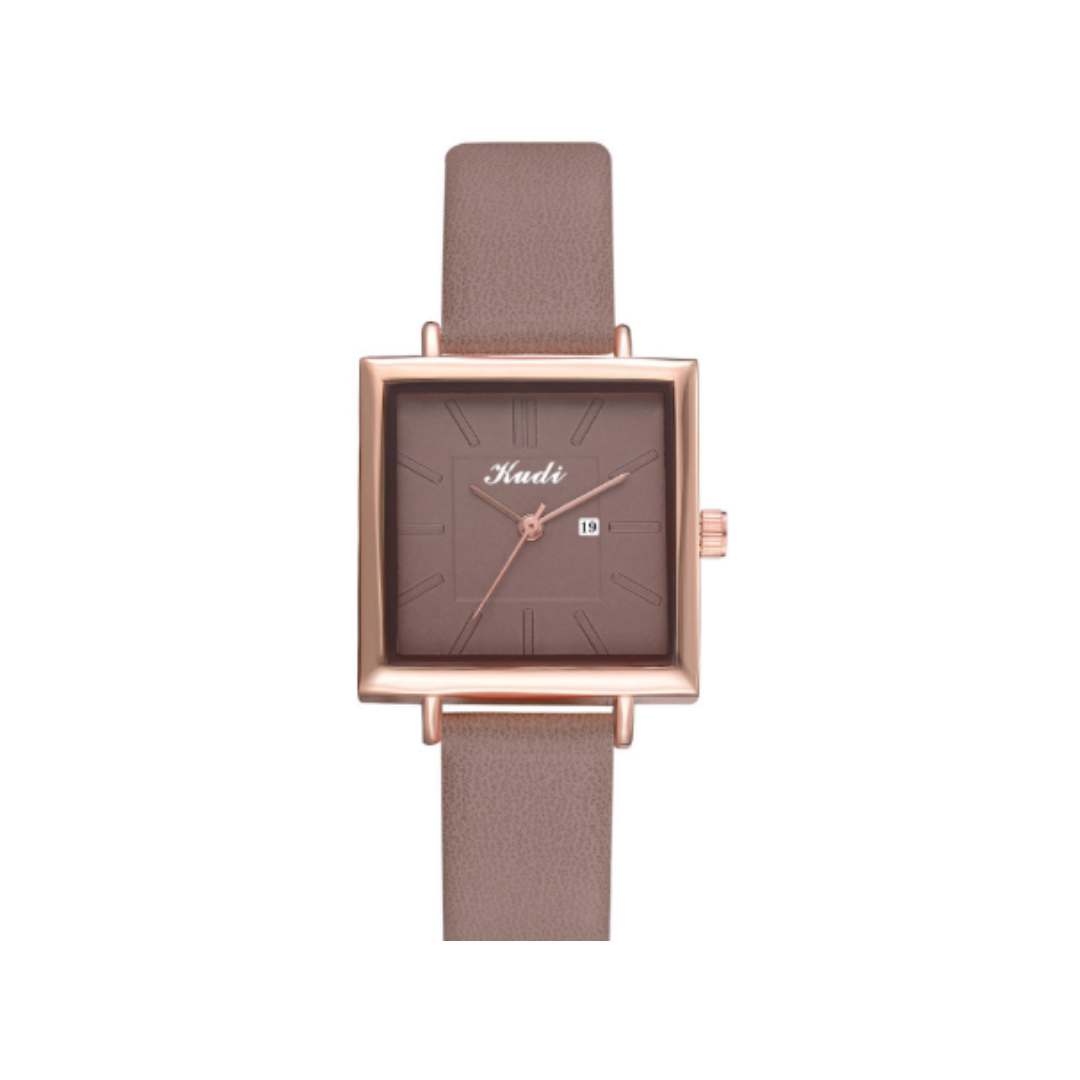 Elegant Firkanet Minimalistisk Quartz Ur