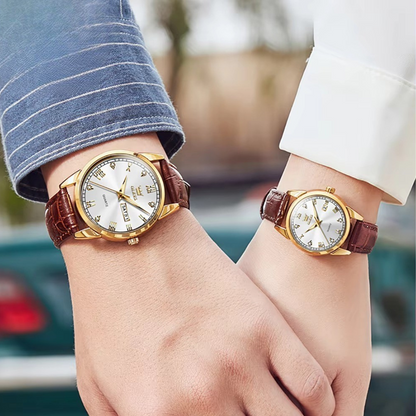 Forretningsstil Analog Quartz Parur