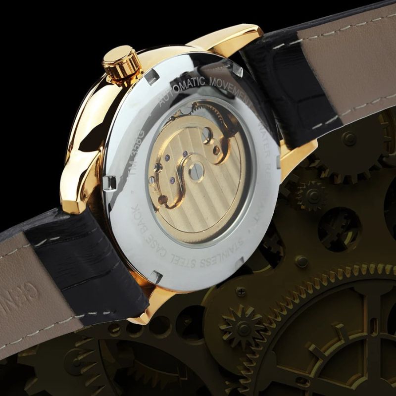 Månefase Skeleton Automatisk Ur