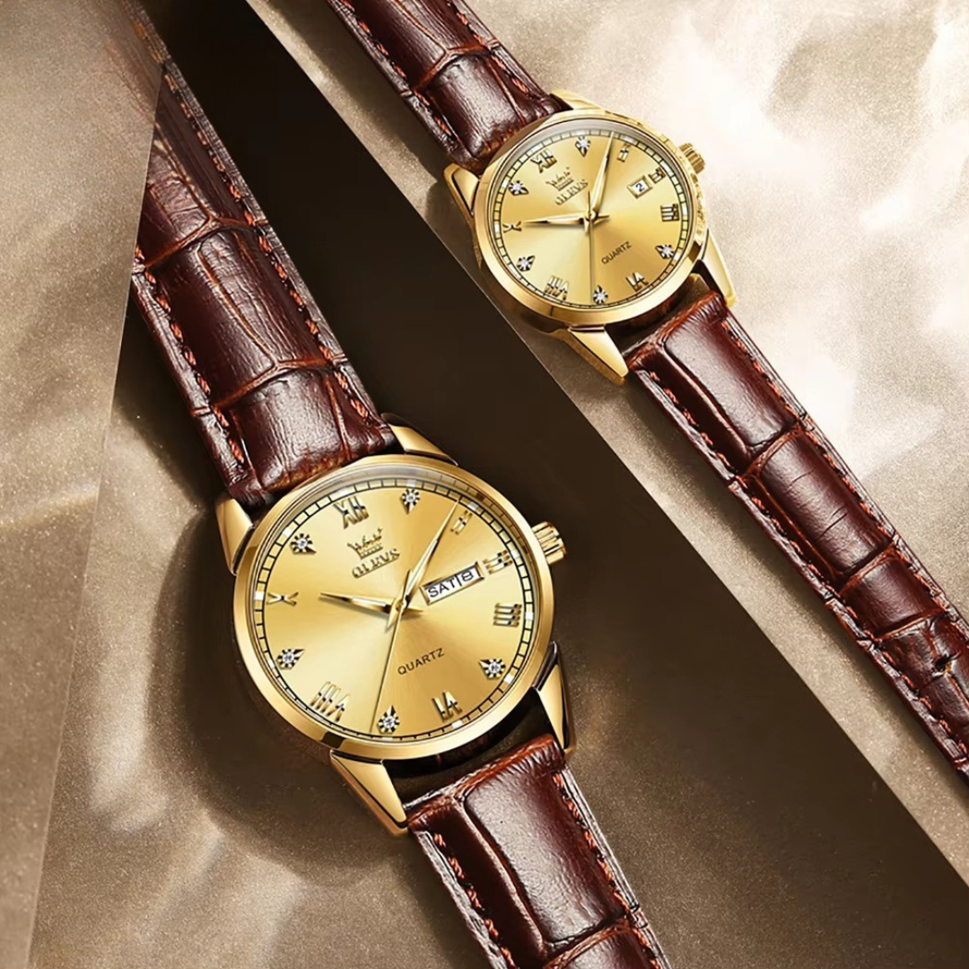 Forretningsstil Analog Quartz Parur