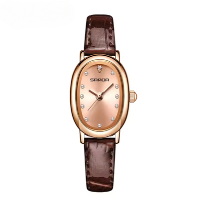 Elegant Vintage Oval Kvarts Ur