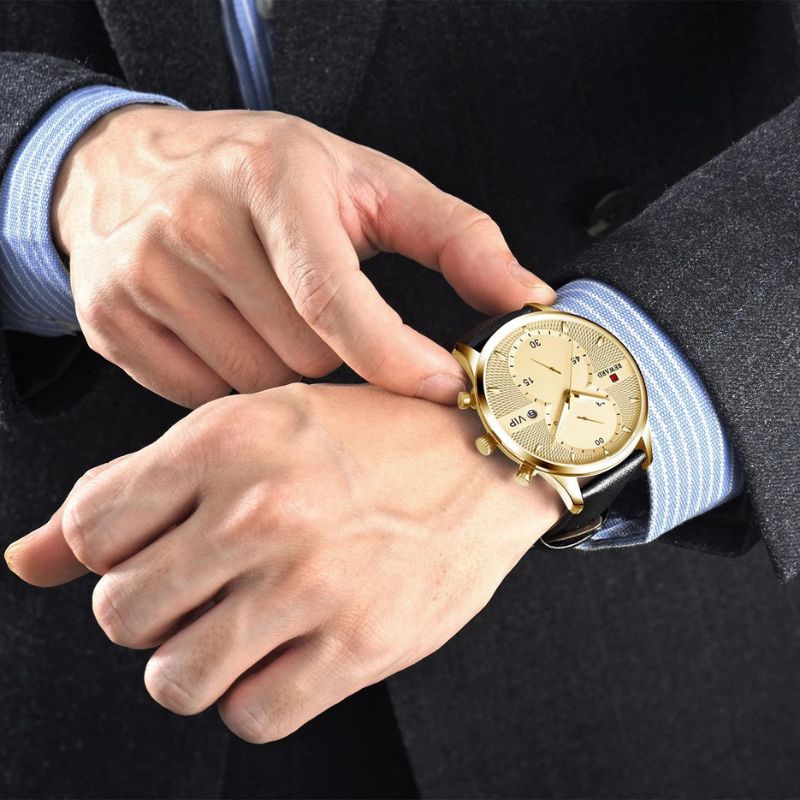 Luksus Chronograph Holdbar Quartz Ur