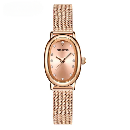 Elegant Vintage Oval Kvarts Ur