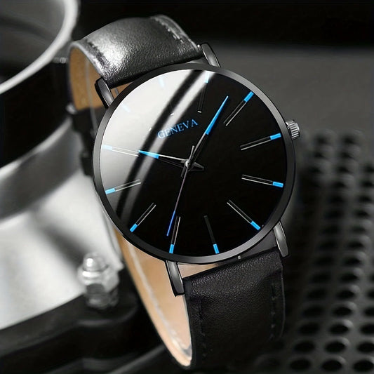 Luksus Læder Quartz Ur & Armbånd Sæt