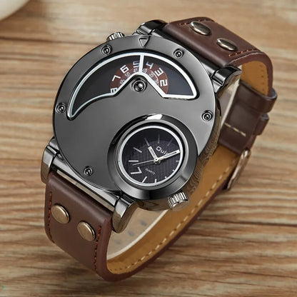 Luksus Dual Time Kvarts Ur