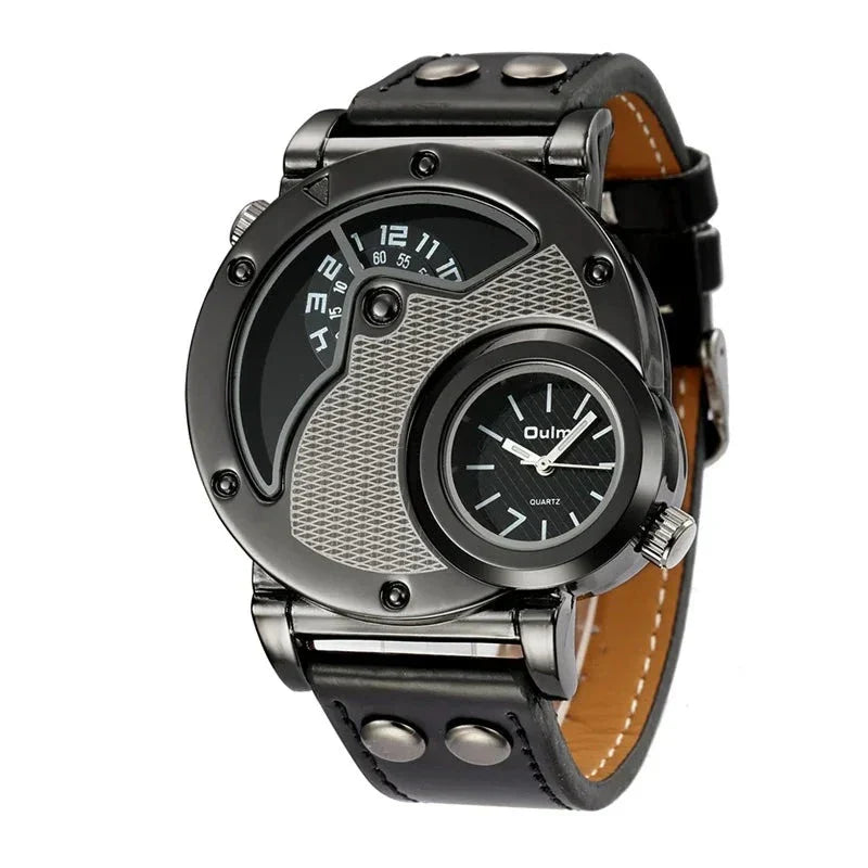 Luksus Dual Time Kvarts Ur