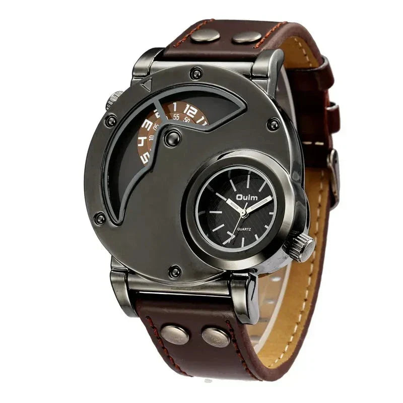 Luksus Dual Time Kvarts Ur