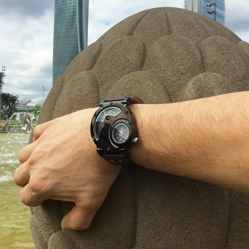 Luksus Dual Time Kvarts Ur