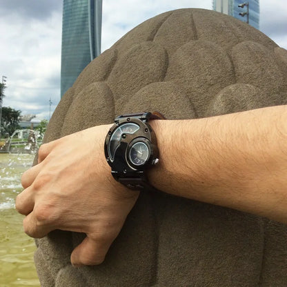 Luksus Dual Time Kvarts Ur