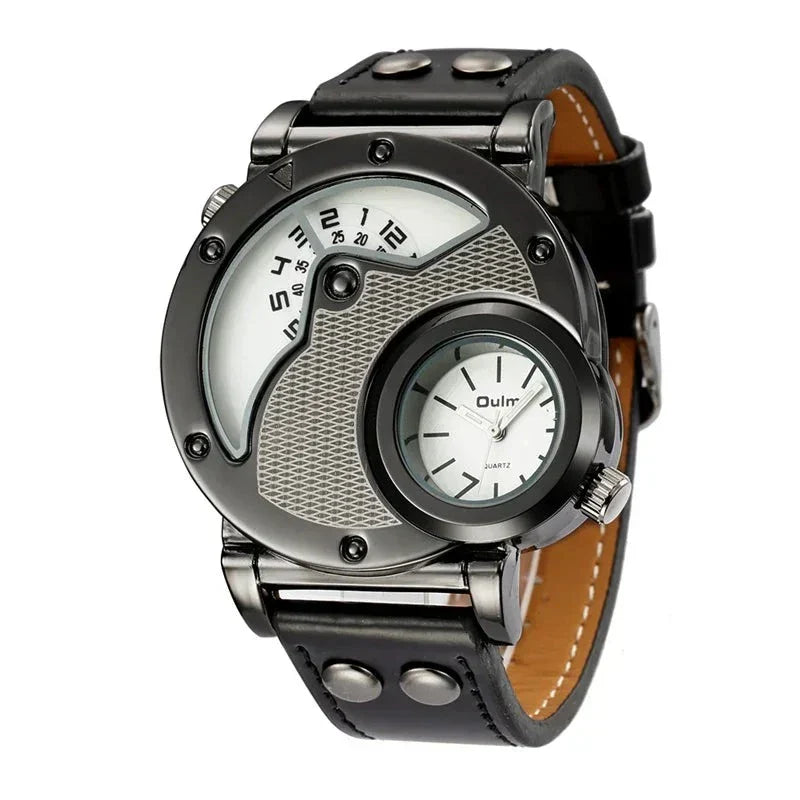 Luksus Dual Time Kvarts Ur
