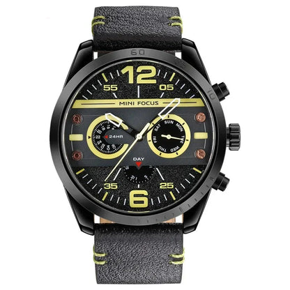 Luksus Læderrem Quartz Chronograph Sportsur