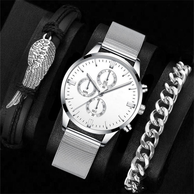 Heritage Chronograph Ur og Armbånd Sæt