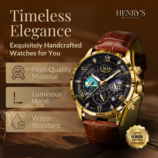 Elegant Månefase Ur