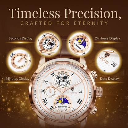 Premium Læderrem Chronograph Ur