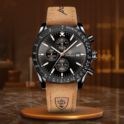 Lysende Dato Chronograph Ur