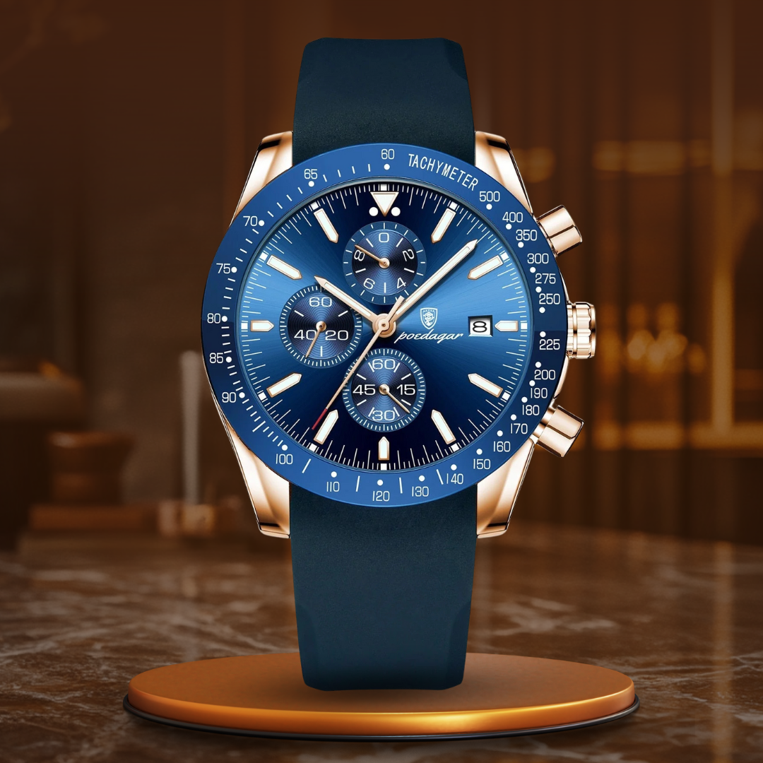 Lysende Dato Chronograph Ur