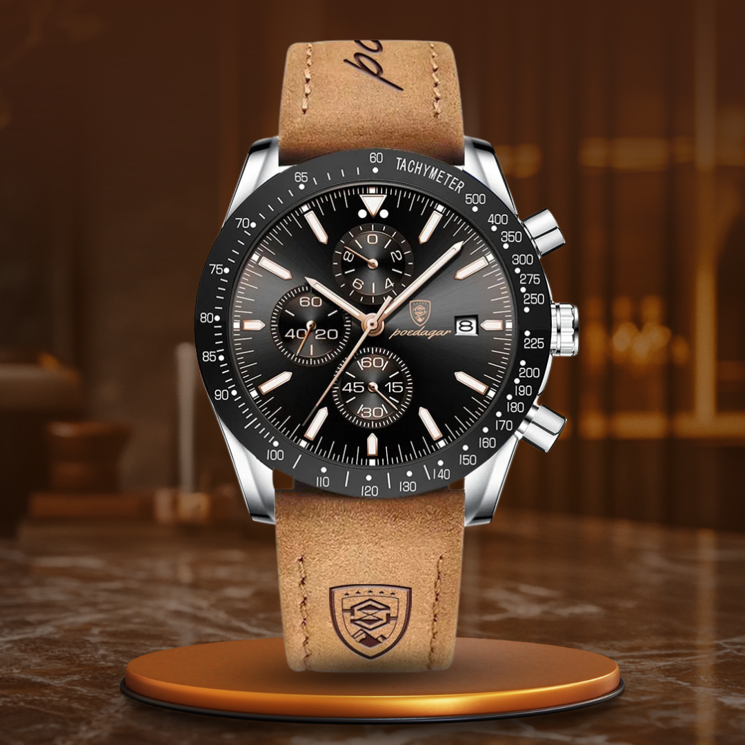 Lysende Dato Chronograph Ur