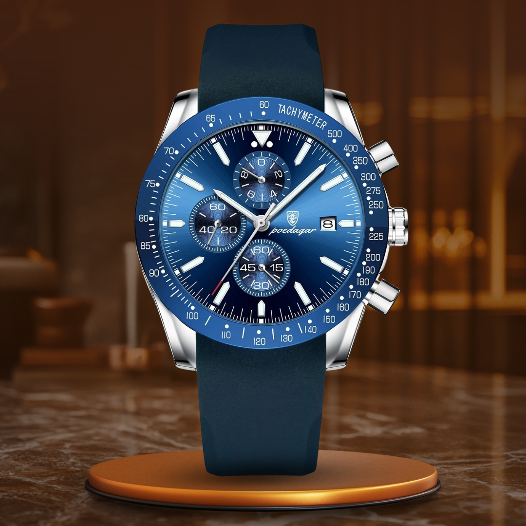 Lysende Dato Chronograph Ur