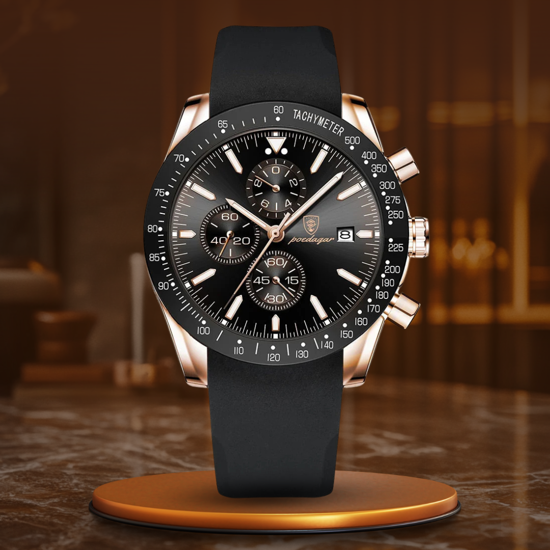 Lysende Dato Chronograph Ur