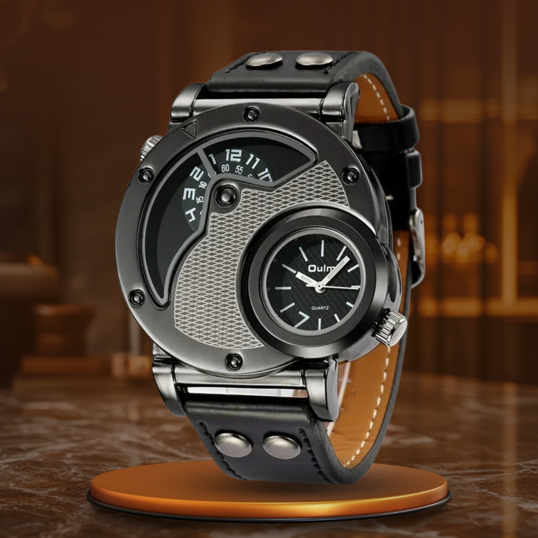 Luksus Dual Time Kvarts Ur