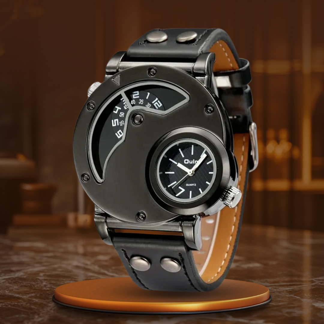 Luksus Dual Time Kvarts Ur