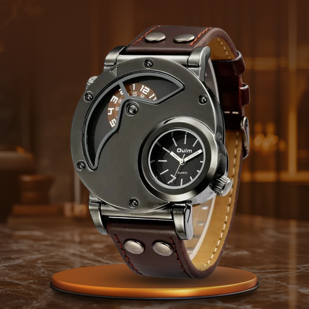 Luksus Dual Time Kvarts Ur