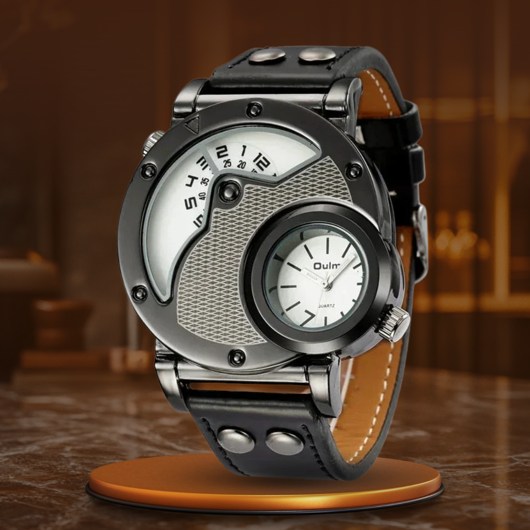 Luksus Dual Time Kvarts Ur
