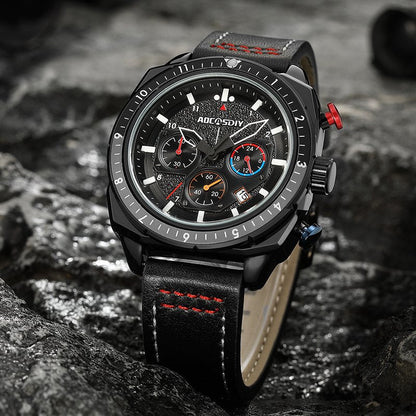 Luksus Chronograph Sport Quartz Ur