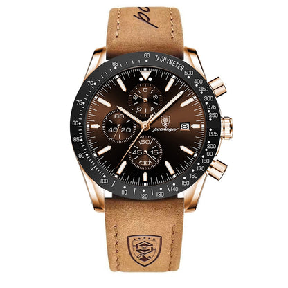 Lysende Dato Chronograph Ur
