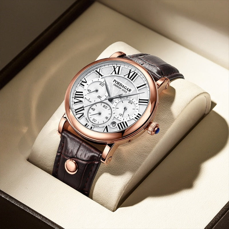 Luksuriøs Casual Fashion Chronograph Ur