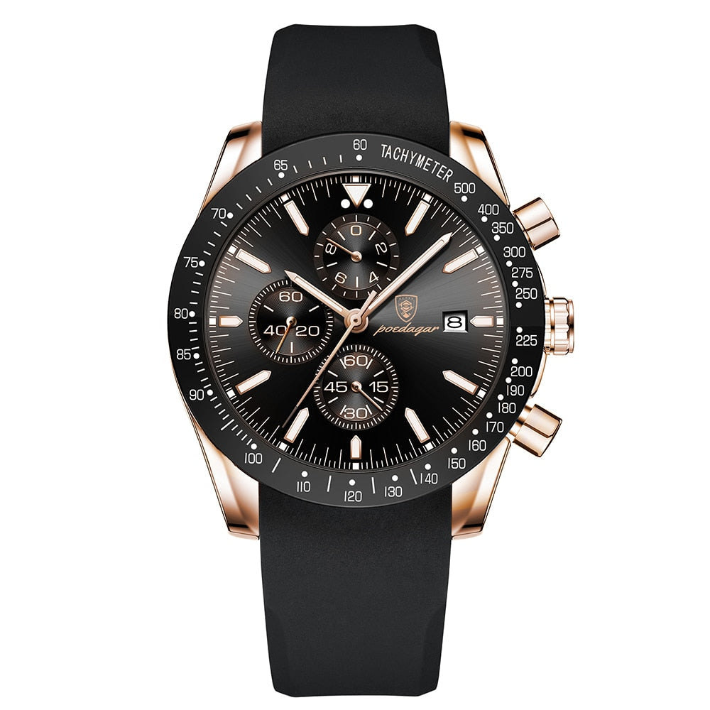 Lysende Dato Chronograph Ur