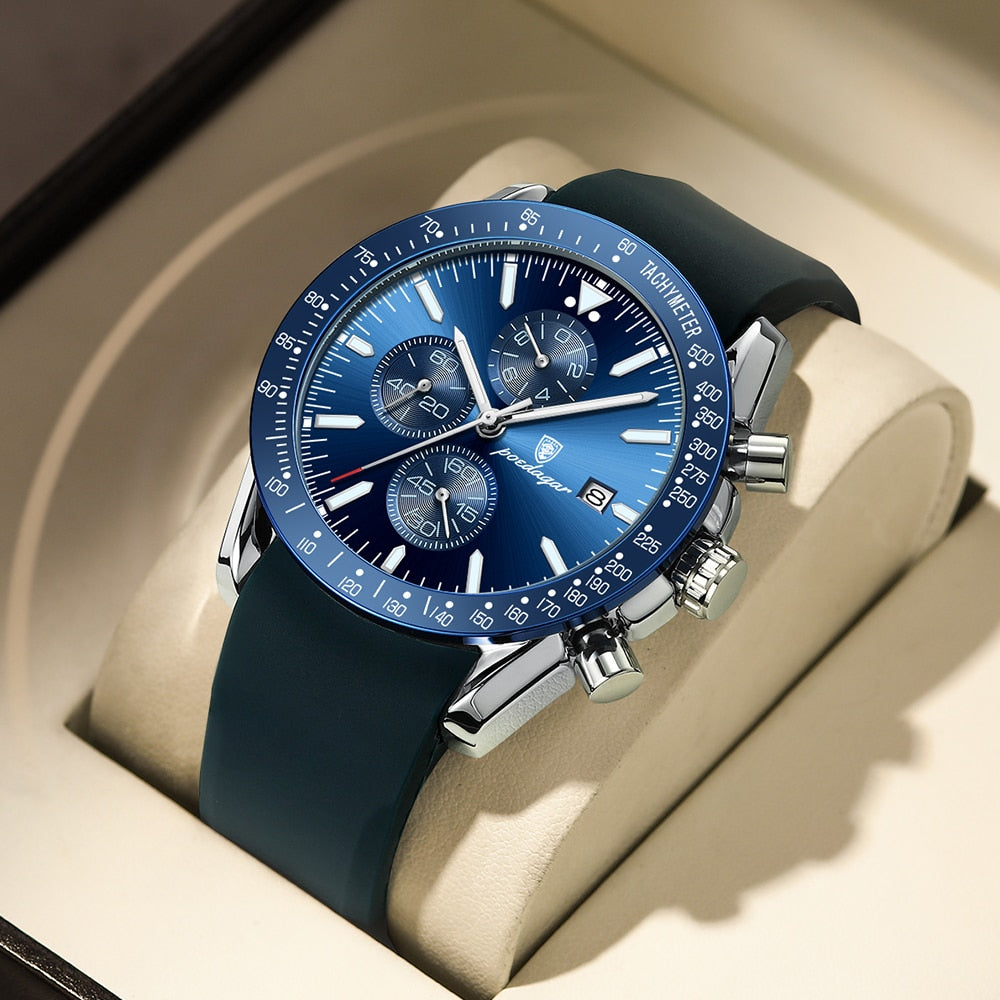 Lysende Dato Chronograph Ur