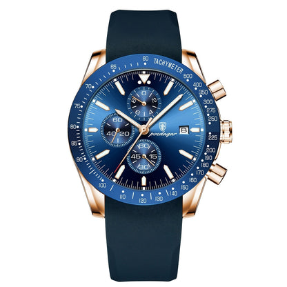 Lysende Dato Chronograph Ur