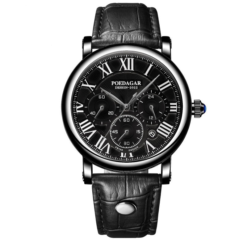 Luksuriøs Casual Fashion Chronograph Ur
