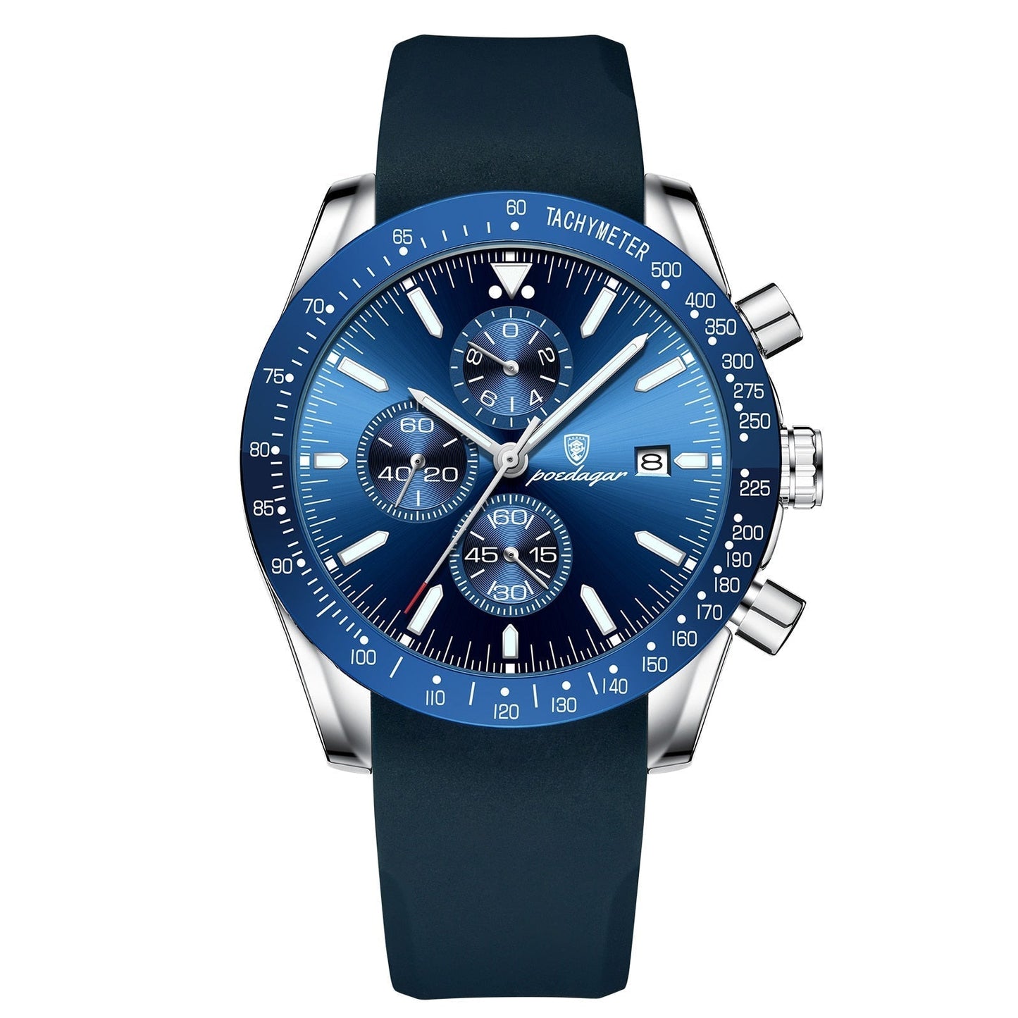 Lysende Dato Chronograph Ur