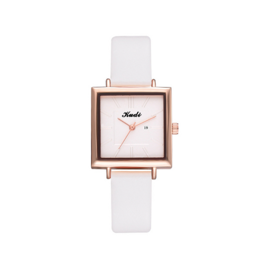 Elegant Firkanet Minimalistisk Quartz Ur