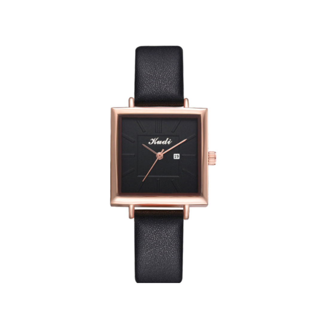 Elegant Firkanet Minimalistisk Quartz Ur