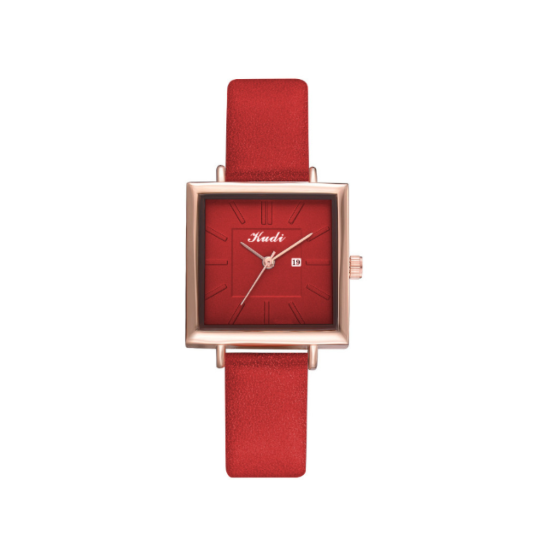 Elegant Firkanet Minimalistisk Quartz Ur