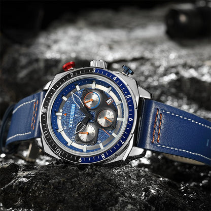 Luksus Chronograph Sport Quartz Ur